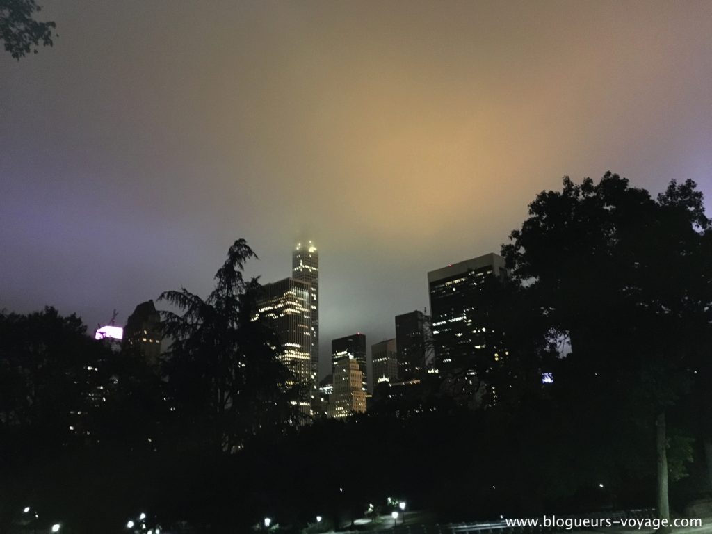 Balade noctunre à New York le long de Central Park en octobre