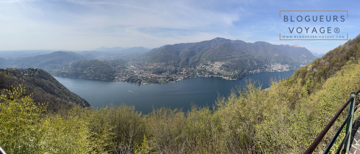 Photo vue sur le lac de Côme en Italie